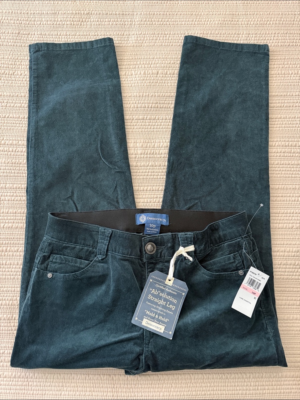 Democracy “Ab” solution straight leg pants | Sz 10P | Corduroy pants